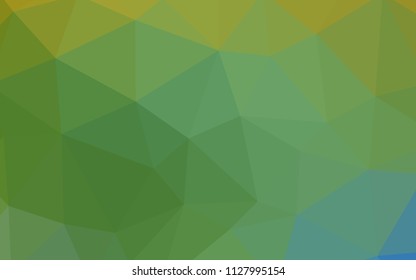 Light Green, Yellow vector low poly texture. Shining polygonal illustration, which consist of triangles. Polygonal design for your web site.
