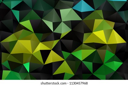 Light Green, Yellow vector low poly pattern. Modern geometrical abstract illustration with gradient. The elegant pattern can be used as part of a brand book.