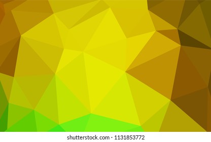 Light Green, Yellow vector low poly texture. Elegant bright polygonal illustration with gradient. A completely new design for your leaflet.