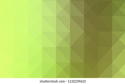 Light Green, Yellow vector low poly cover. Colorful illustration in abstract style with triangles. The template for cell phone's backgrounds.