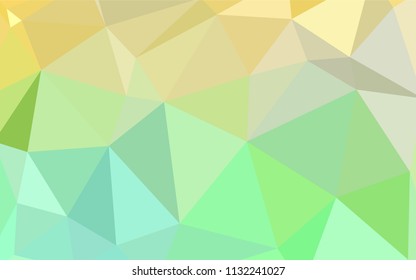 Light Green, Yellow vector low poly texture. A sample with polygonal shapes. Template for cell phone's backgrounds.