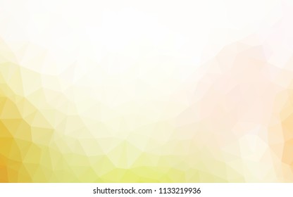 Light Green, Yellow vector low poly cover. Glitter abstract illustration with an elegant triangles. Triangular pattern for your design.