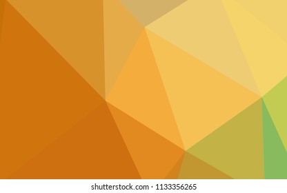 Light Green, Yellow vector low poly cover. Triangular geometric sample with gradient.  A new texture for your web site.