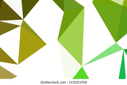 Light Green, Yellow vector low poly cover. Creative geometric illustration in Origami style with gradient. Pattern for a brand book's backdrop.