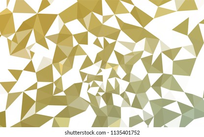 Light Green, Yellow vector low poly texture. Shining polygonal illustration, which consist of triangles. Brand new style for your business design.