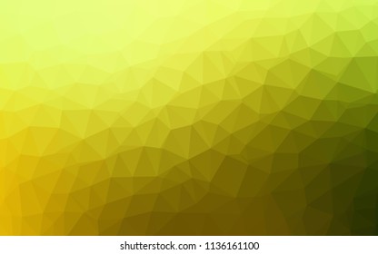 Light Green, Yellow vector low poly cover. A sample with polygonal shapes. Triangular pattern for your design.