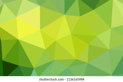 Light Green, Yellow vector low poly texture. Colorful illustration in polygonal style with gradient. Textured pattern for your backgrounds.