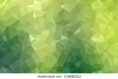 Light Green, Yellow vector low poly layout. Creative geometric illustration in Origami style with gradient. Textured pattern for your backgrounds.