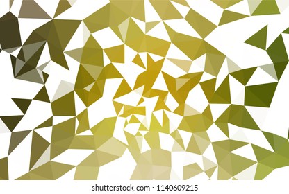 Light Green, Yellow vector low poly layout. Polygonal abstract illustration with gradient. Textured pattern for your backgrounds.