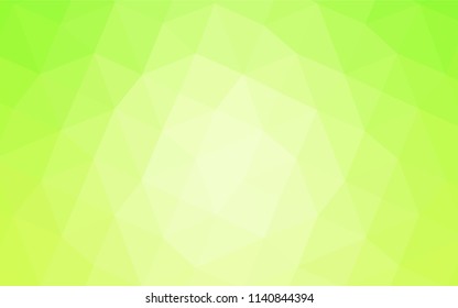 Light Green, Yellow vector low poly texture. Modern geometrical abstract illustration with gradient. The template for cell phone's backgrounds.
