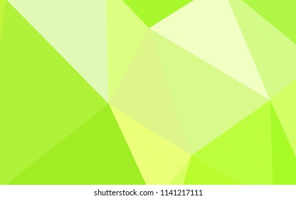 Light Green, Yellow vector low poly layout. Colorful abstract illustration with triangles. Textured pattern for your backgrounds.