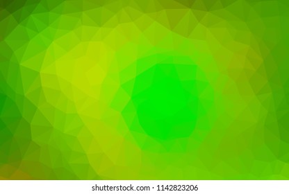 Light Green, Yellow vector low poly texture. Polygonal abstract illustration with gradient. Textured pattern for your backgrounds.