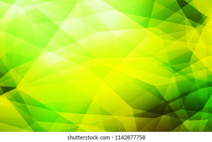 Light Green, Yellow vector low poly layout. Modern abstract illustration with triangles. Pattern for a brand book's backdrop.