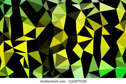 Light Green, Yellow vector low poly layout. Shining colored illustration in a Brand new style. Triangular pattern for your business design.