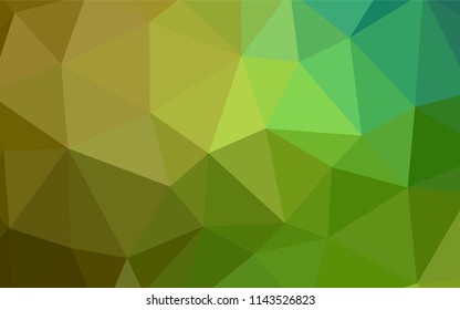 Light Green, Yellow vector low poly texture. Modern abstract illustration with triangles. Completely new template for your banner.