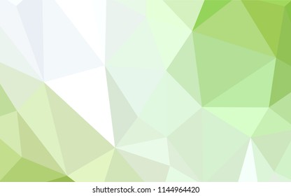 Light Green, Yellow vector low poly cover. Geometric illustration in Origami style with gradient.  Pattern for a brand book's backdrop.