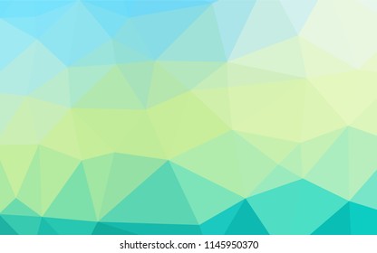Light Green, Yellow vector low poly texture. Brand new colored illustration in blurry style with gradient. A new texture for your design.