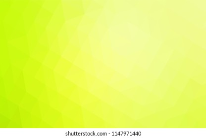 Light Green, Yellow vector low poly cover. Triangular geometric sample with gradient.  New template for your brand book.
