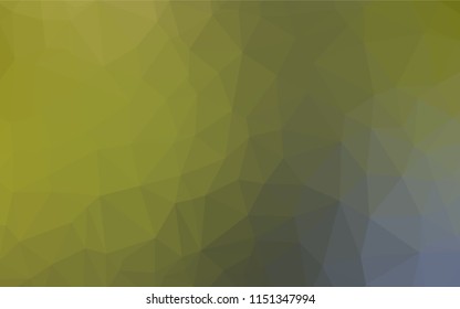 Light Green, Yellow vector low poly cover. Geometric illustration in Origami style with gradient.  The polygonal design can be used for your web site.