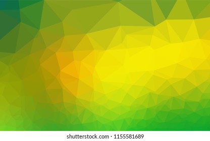 Light Green, Yellow vector low poly cover. Modern geometrical abstract illustration with gradient. A completely new design for your business.