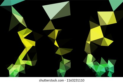 Light Green, Yellow vector low poly cover. A sample with polygonal shapes. The polygonal design can be used for your web site.