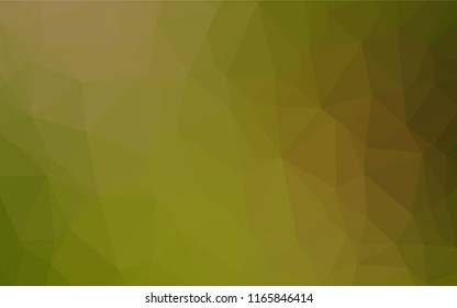 Light Green, Yellow vector low poly layout. Shining illustration, which consist of triangles. The template can be used as a background for cell phones.
