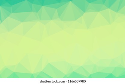 Light Green, Yellow vector low poly cover. Colorful abstract illustration with gradient. The best triangular design for your business.