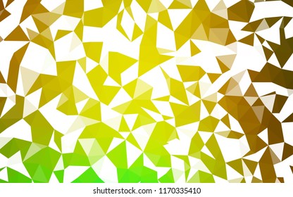 Light Green, Yellow vector low poly layout. Creative geometric illustration in Origami style with gradient. Brand new design for your business.