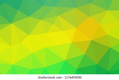 Light Green, Yellow vector low poly layout. Creative geometric illustration in Origami style with gradient. The completely new template can be used for your brand book.