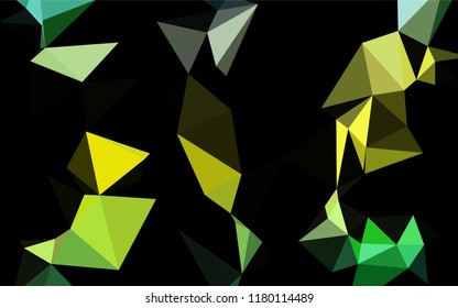 Light Green, Yellow vector low poly texture. Colorful abstract illustration with gradient. The template can be used as a background for cell phones.