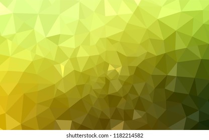 Light Green, Yellow vector low poly layout. Triangular geometric sample with gradient.  A completely new design for your leaflet.