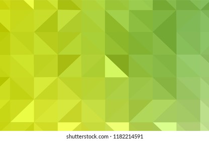 Light Green, Yellow vector low poly layout. Triangular geometric sample with gradient.  Brand new design for your business.