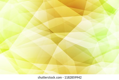 Light Green, Yellow vector low poly texture. Shining polygonal illustration, which consist of triangles. New template for your brand book.
