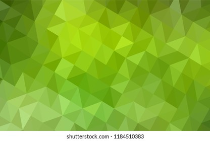 Light Green, Yellow vector low poly layout. Modern abstract illustration with triangles. Brand new style for your business design.