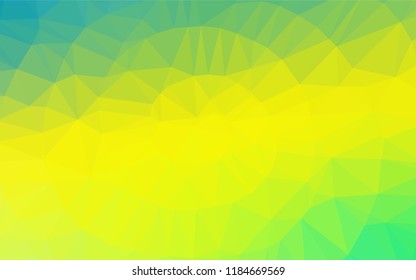 Light Green, Yellow vector low poly texture. A completely new color illustration in a vague style. The polygonal design can be used for your web site.