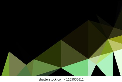 Light Green, Yellow vector low poly texture. Geometric illustration in Origami style with gradient.  Brand new design for your business.