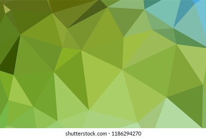 Light Green, Yellow vector low poly texture. Shining polygonal illustration, which consist of triangles. Template for cell phone's backgrounds.