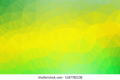 Light Green, Yellow vector low poly layout. Creative illustration in halftone style with gradient. A completely new template for your business design.