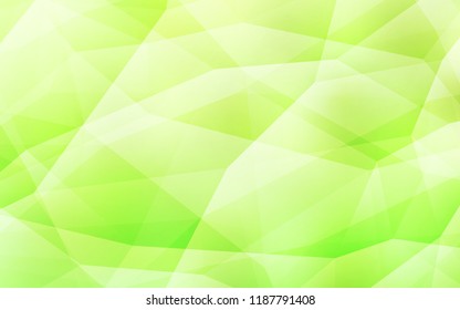 Light Green, Yellow vector low poly cover. Creative illustration in halftone style with triangles. A completely new design for your leaflet.