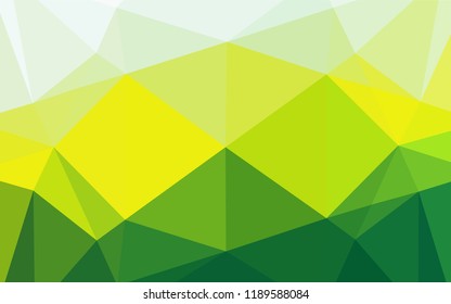 Light Green, Yellow vector low poly layout. Colorful abstract illustration with gradient. A completely new template for your business design.