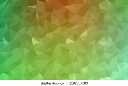 Light Green, Yellow vector low poly layout. Shining polygonal illustration, which consist of triangles. A completely new design for your leaflet.