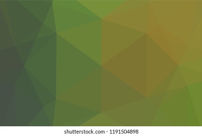 Light Green, Yellow vector low poly cover. Triangular geometric sample with gradient.  The elegant pattern can be used as part of a brand book.
