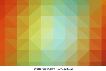 Light Green, Yellow vector low poly cover. Glitter abstract illustration with an elegant triangles. Best triangular design for your business.