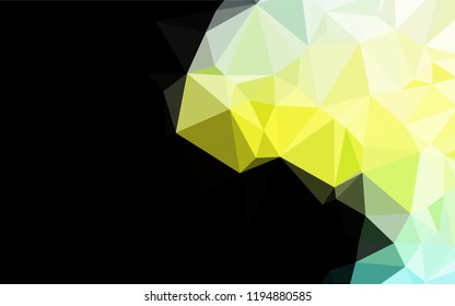 Light Green, Yellow vector low poly layout. A vague abstract illustration with gradient. Triangular pattern for your business design.