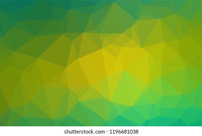 Light Green, Yellow vector low poly texture. Creative geometric illustration in Origami style with gradient. A completely new design for your business.