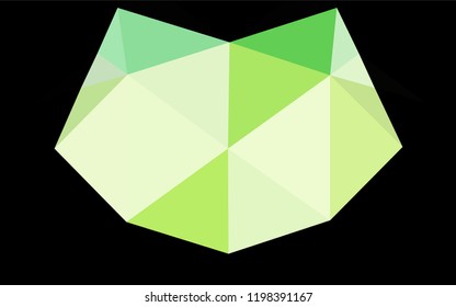 Light Green, Yellow vector low poly cover. A completely new color illustration in a vague style. Triangular pattern for your business design.