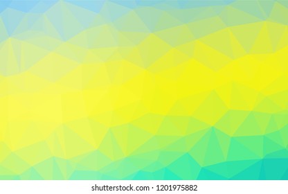 Light Green, Yellow vector low poly layout. An elegant bright illustration with gradient. Triangular pattern for your business design.