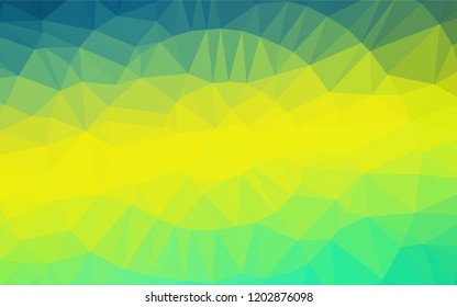 Light Green, Yellow vector low poly texture. Modern geometrical abstract illustration with gradient. The template can be used as a background for cell phones.