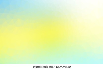 Light Green, Yellow vector low poly layout. Creative illustration in halftone style with gradient. Triangular pattern for your business design.