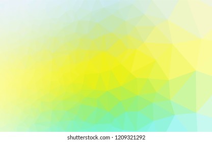 Light Green, Yellow vector low poly cover. A sample with polygonal shapes. A new texture for your design.